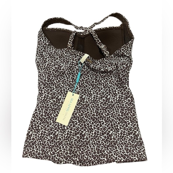 NWT Sea Level Swim Women’s Wild Cat Twist Front Tankini in Espresso in size US 4 - Picture 5 of 9